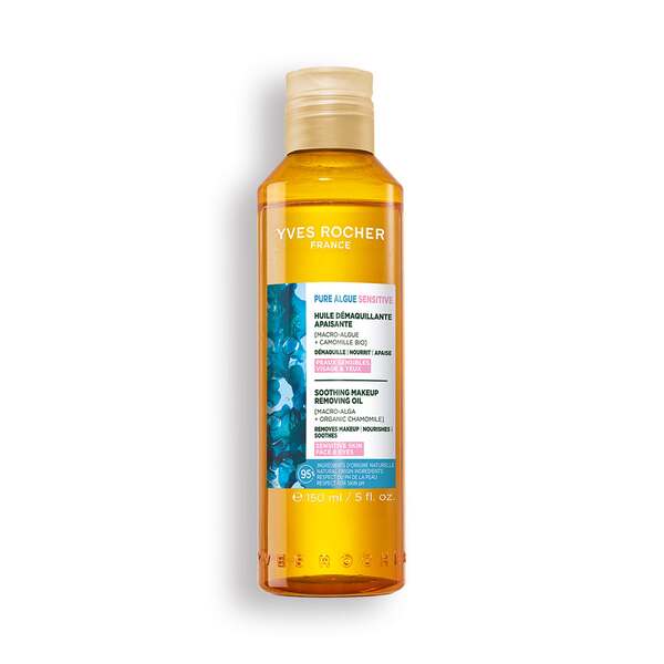 Yves Rocher Zklidňující odličovací olej pro citlivou pleť Pure Algue 150 ml