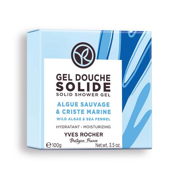 Yves Rocher Tuhý sprchový gel Mořská řasa & motar přímořský Bain de Nature,Cosmetiques Solides 100 g