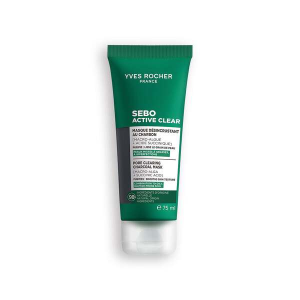 Yves Rocher Čisticí maska s uhlím Sebo Active Clear 75 ml