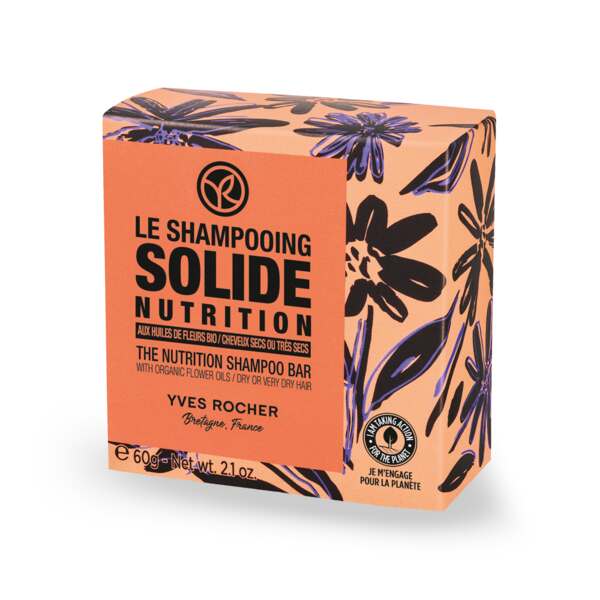 Yves Rocher Vyživující tuhý šampon na suché a velmi suché vlasy Cosmetiques Solides 60 g