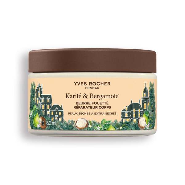 Yves Rocher Tělové máslo pro velmi suchou pokožku Karité & bergamot Vánoční limitovaná edice 250 ml