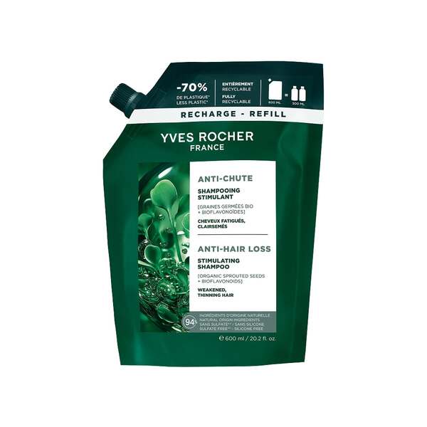 Yves Rocher Šampon na podporu růstu vlasů - náhradní náplň 600 ml