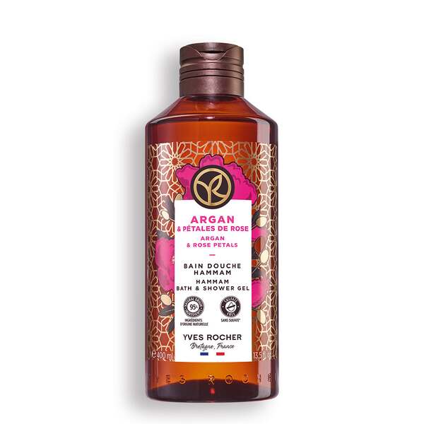 Yves Rocher Sprchový gel Argan & bio růže z Maroka Bain de Nature 400 ml