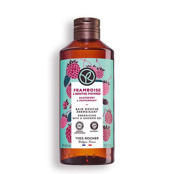 Yves Rocher Sprchový gel Malina & máta Bain de Nature 400 ml