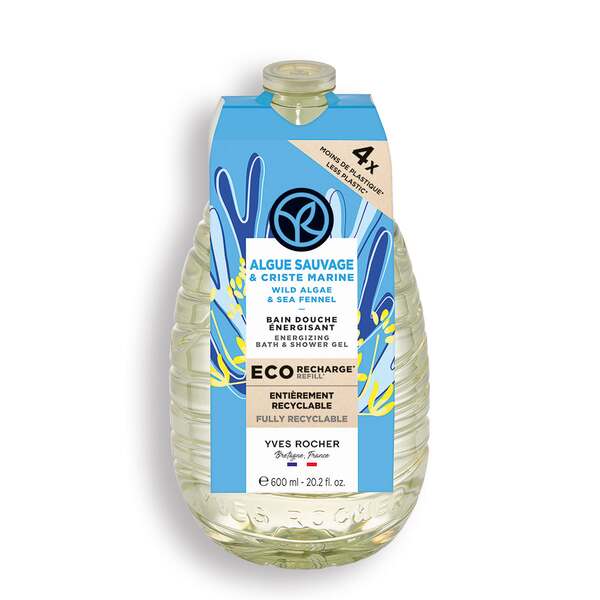 Yves Rocher Bain de Nature sprchový gel – náhradní náplň Wild Algae & Sea Fennel 600 ml koupíte na Yves-Rocher.cz