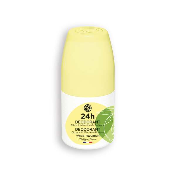 Yves Rocher 24 H kuličkový deodorant roll-on Citrus & Mint 50 ml koupíte na Yves-Rocher.cz